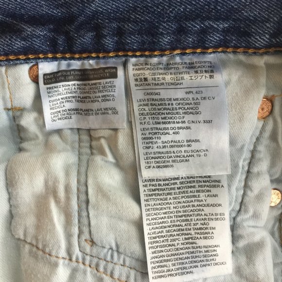 Levi's 501 Denim Button Fly Made in Egypt - Picture 12 of 16